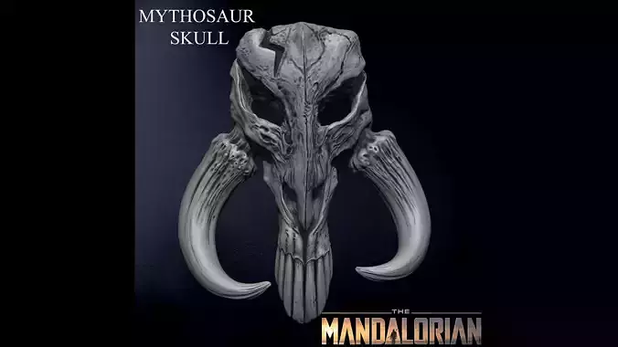 3D PRINTABLE MYTHOSAUR SKULL - THE MANDALORIAN STAR WARS 3D print model