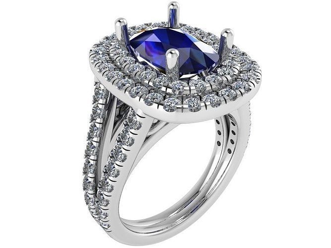 Double Halo Ring 1596 3D print model