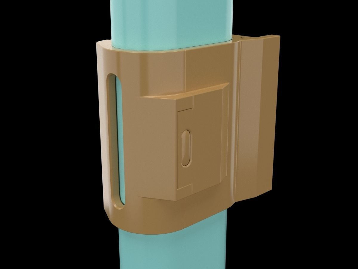 Handrail Clamp 3D print model_4