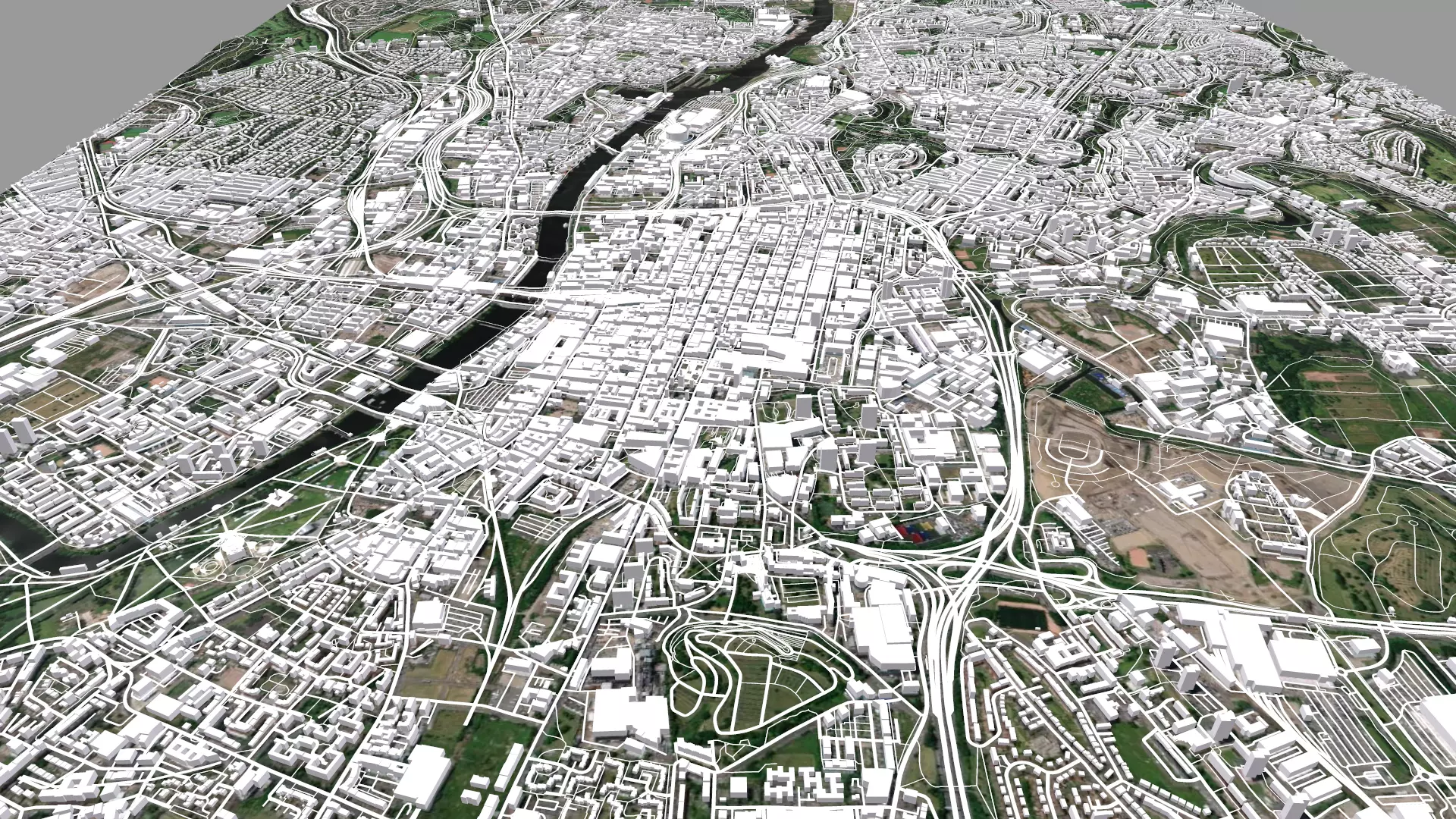 Cityscape Glasgow Scotland 3D model