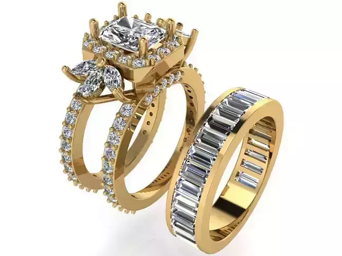 Emerald Halo Transformer Ring 1604