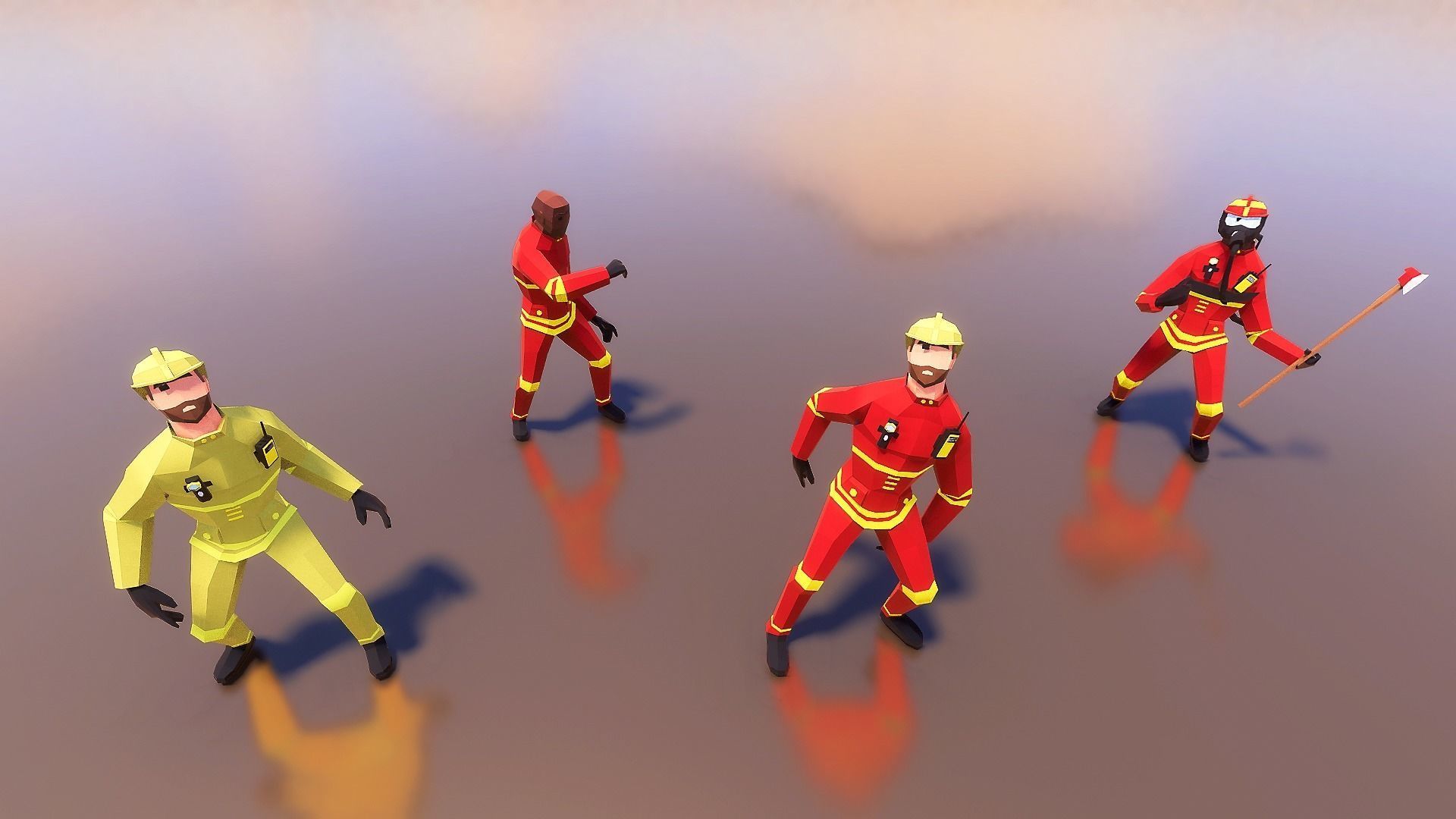 Characters Low-poly 3D model_6