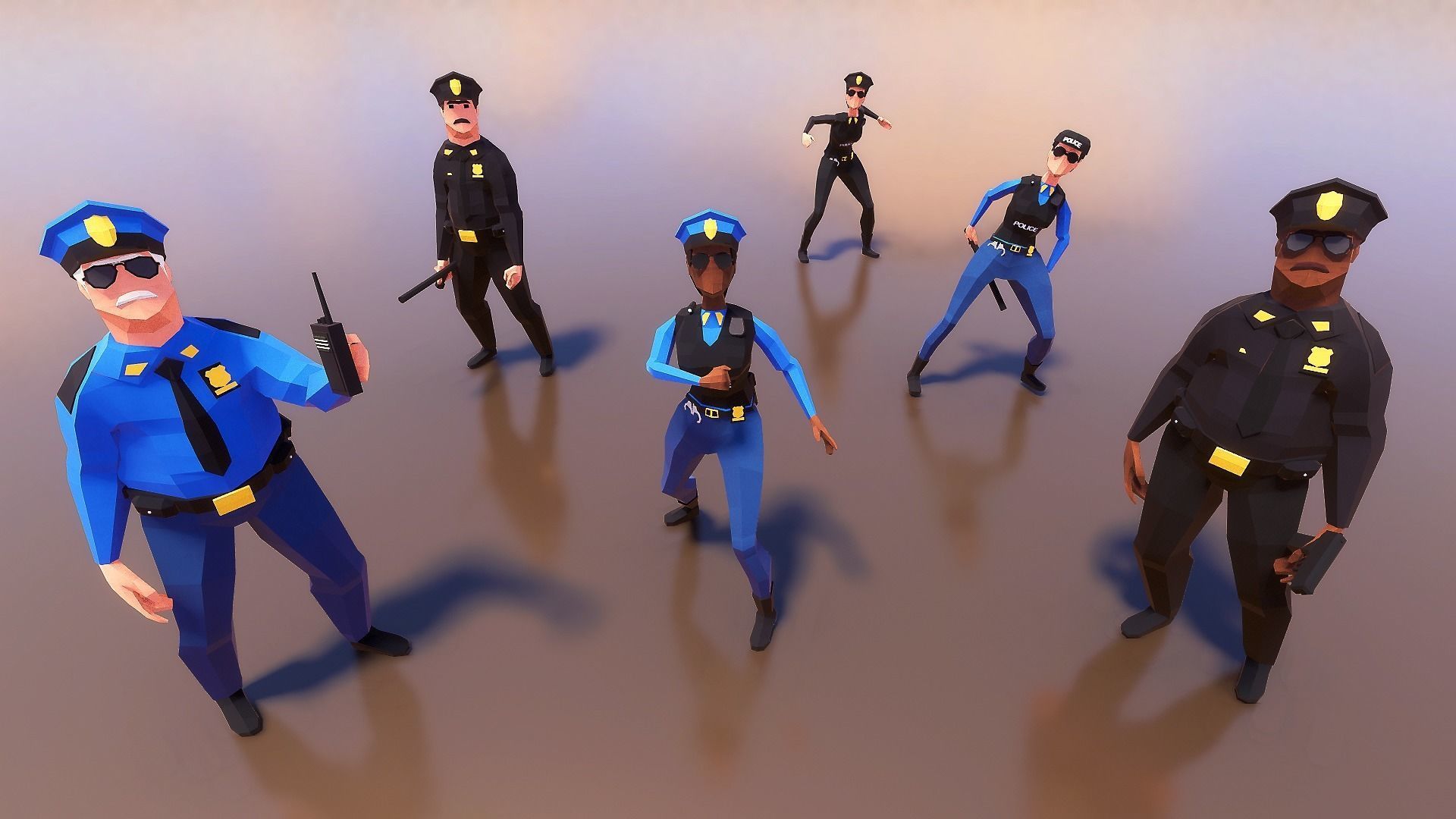 Characters Low-poly 3D model_10