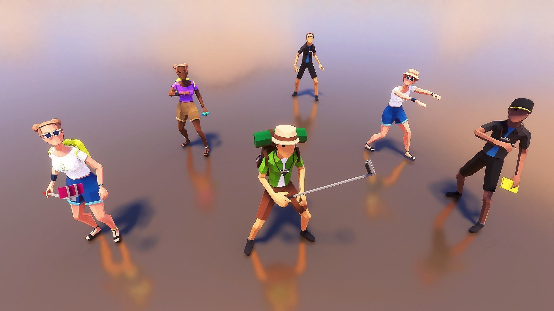 Characters Low-poly 3D model_8