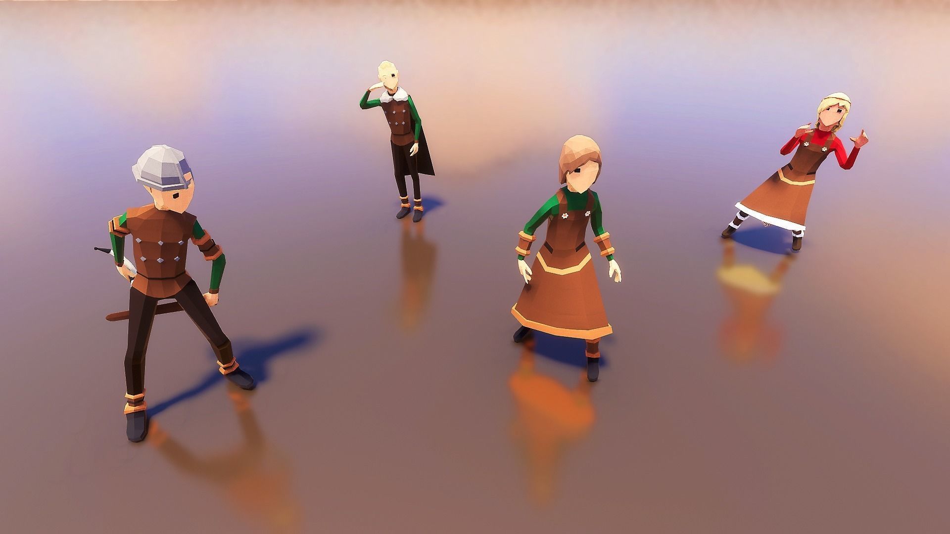 Characters Low-poly 3D model_7
