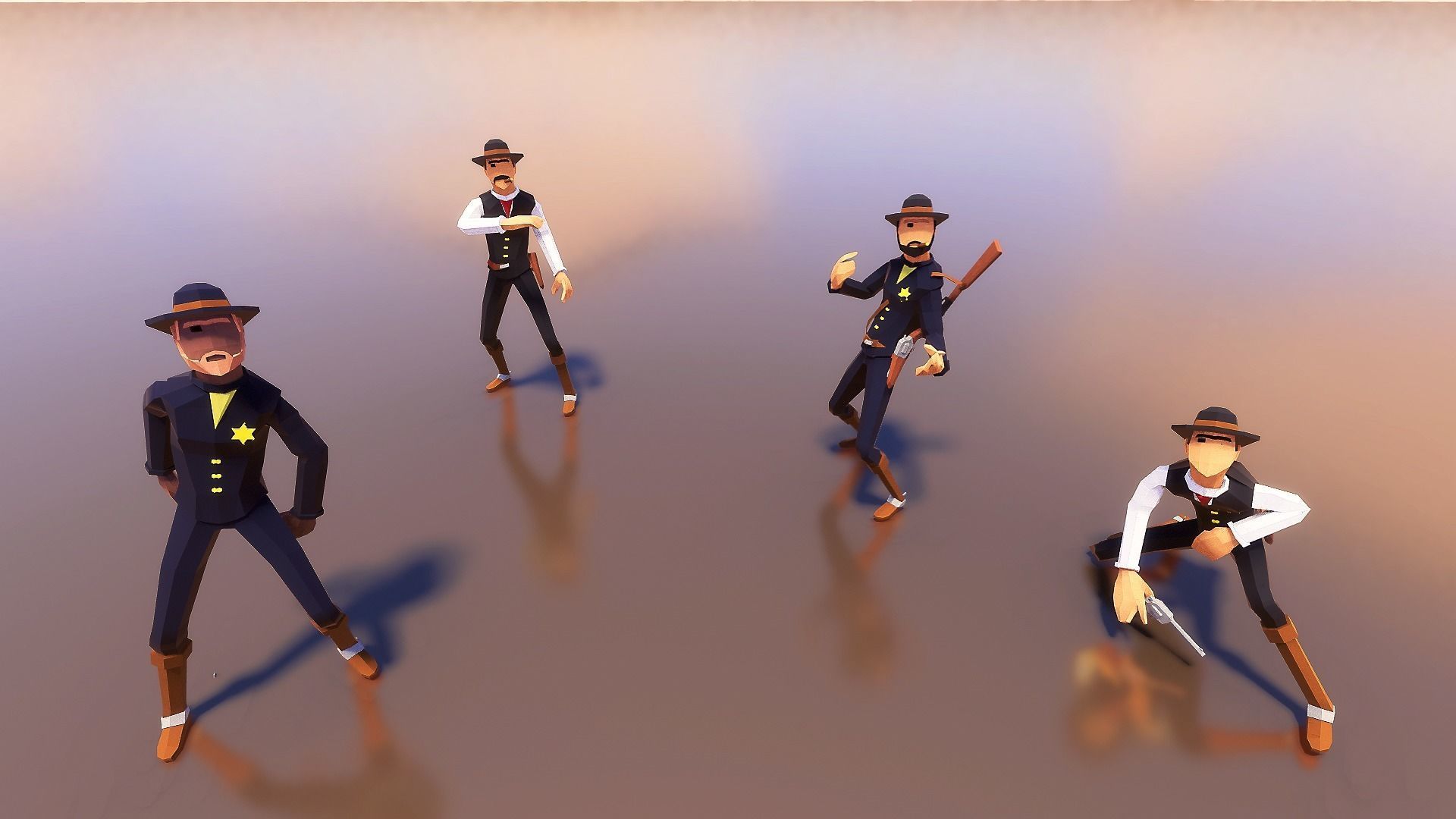 Characters Low-poly 3D model_11