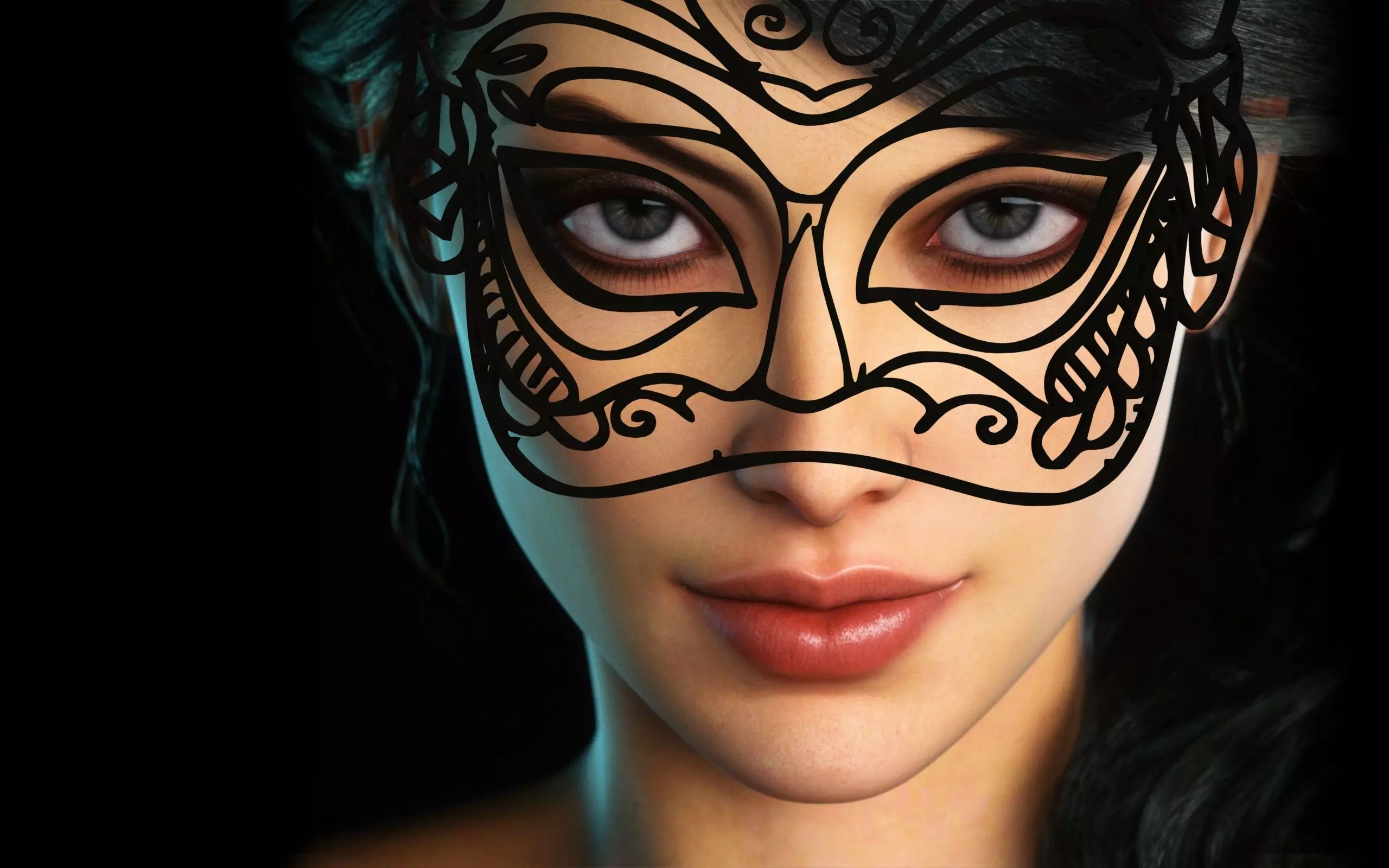 Masquerade Mask Halloween 3D print model