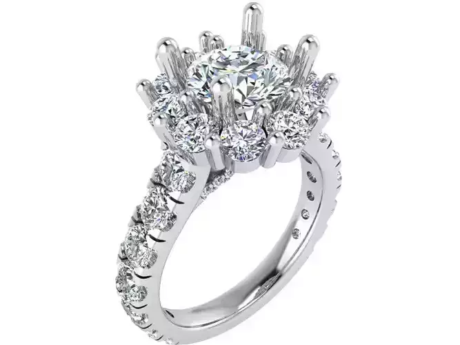 Round Cluster Ring 1610