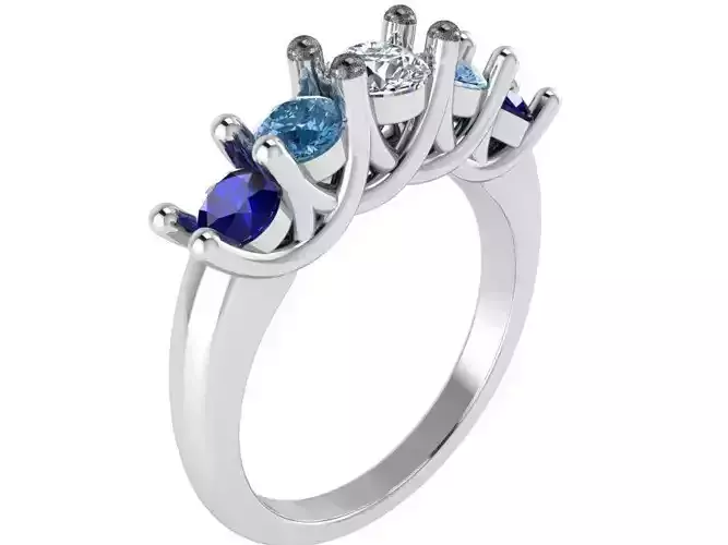 5-Stone Trellis Ring 1613