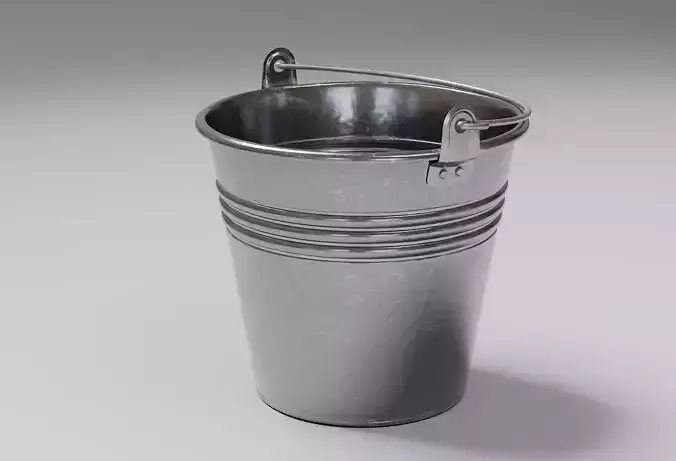 Metal Gardening Water Bucket for Plants 3D model