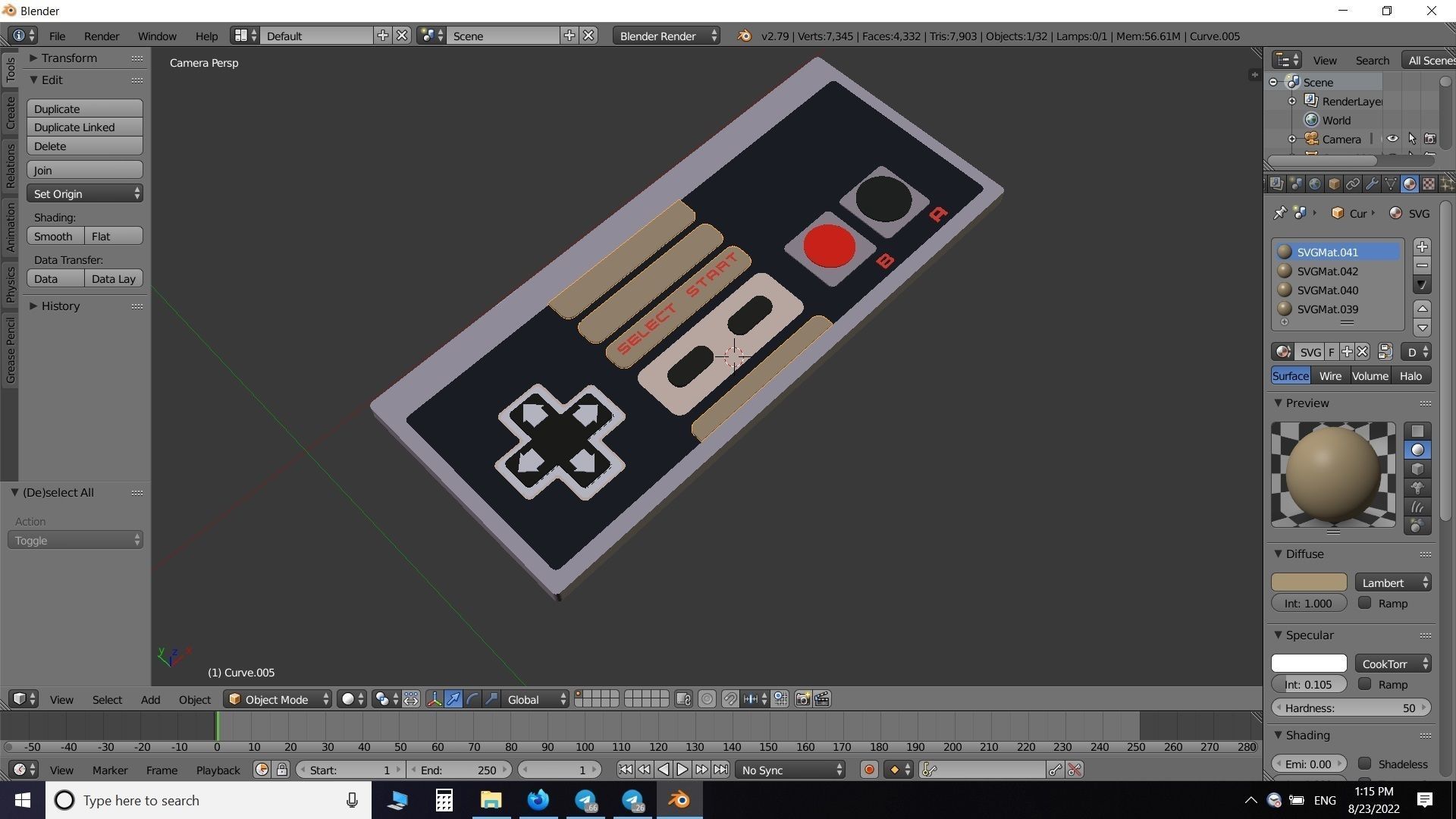 Nintendo Gamepad 3D model_3