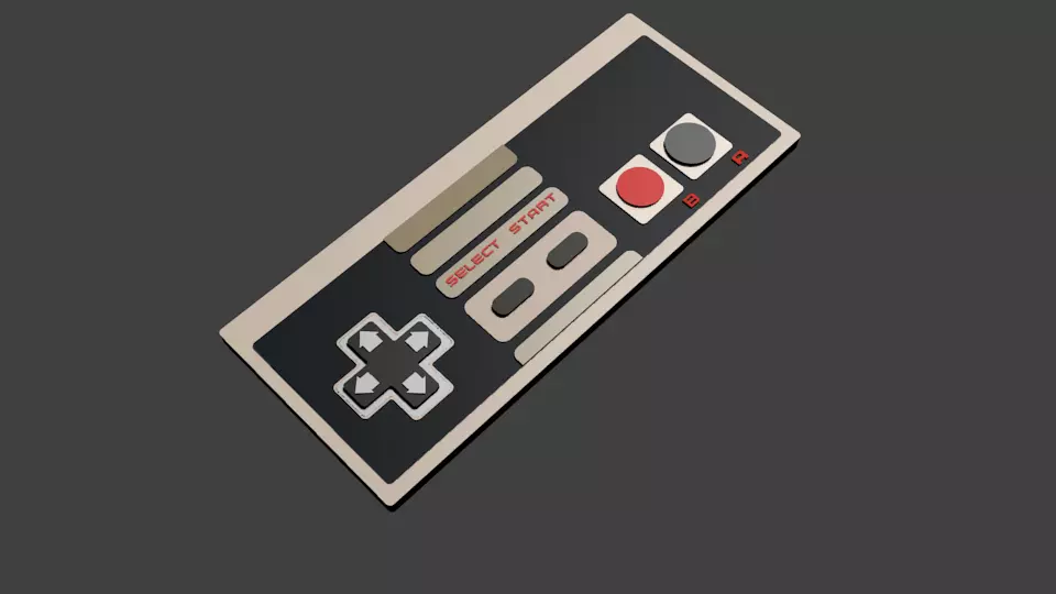 Nintendo Gamepad 3D model_0