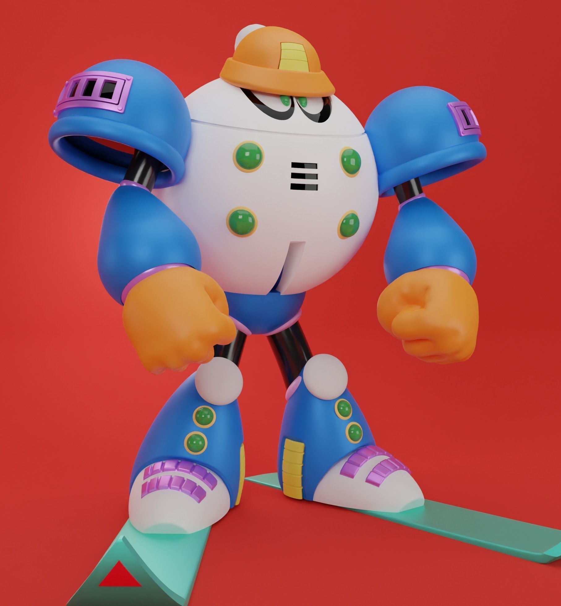 Blizzard Man Rockman Megaman famicom 8bit 3D model_1