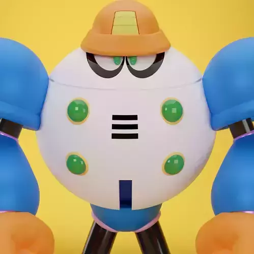 Blizzard Man Rockman Megaman famicom 8bit 3D model