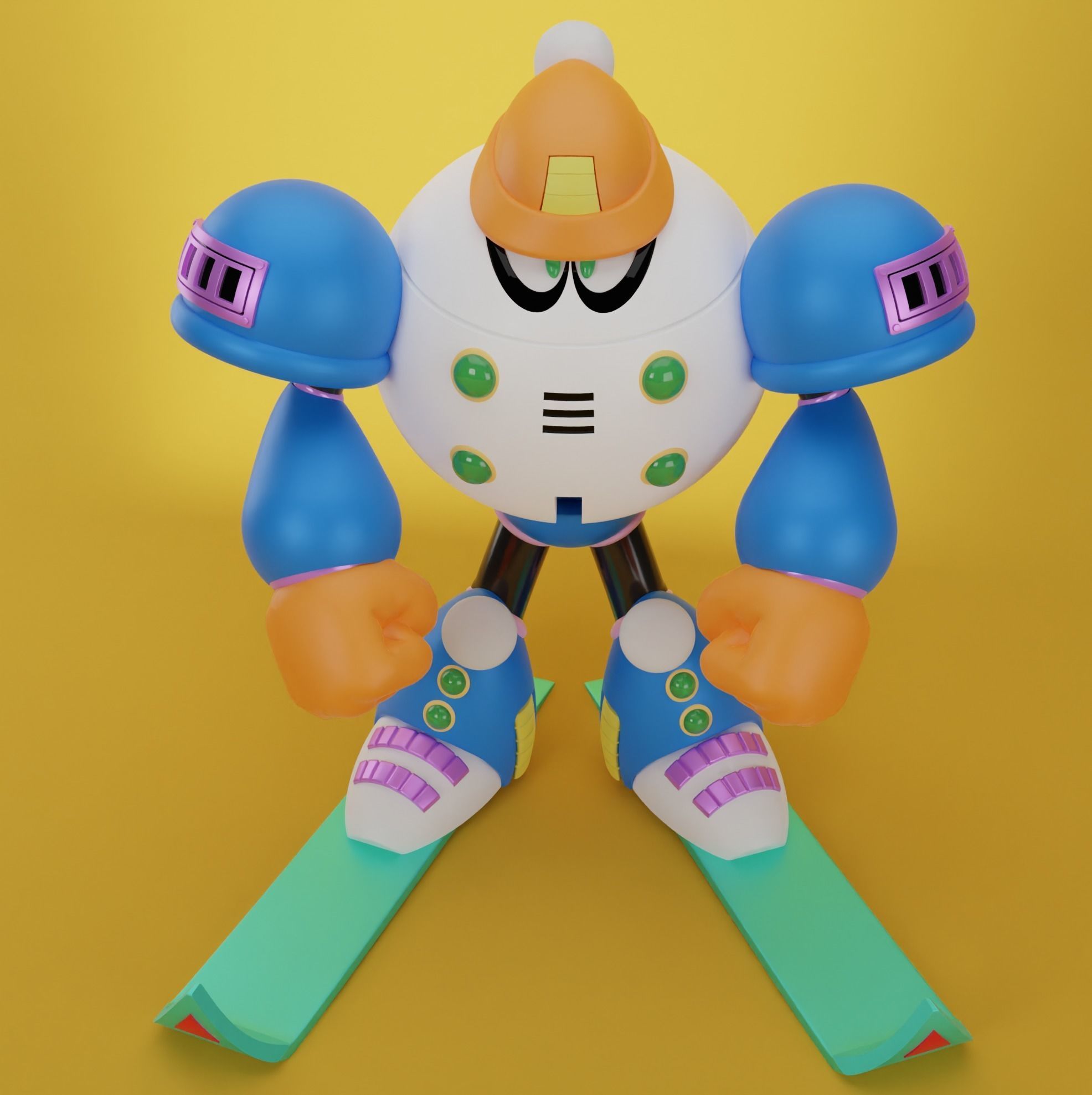 Blizzard Man Rockman Megaman famicom 8bit 3D model_5