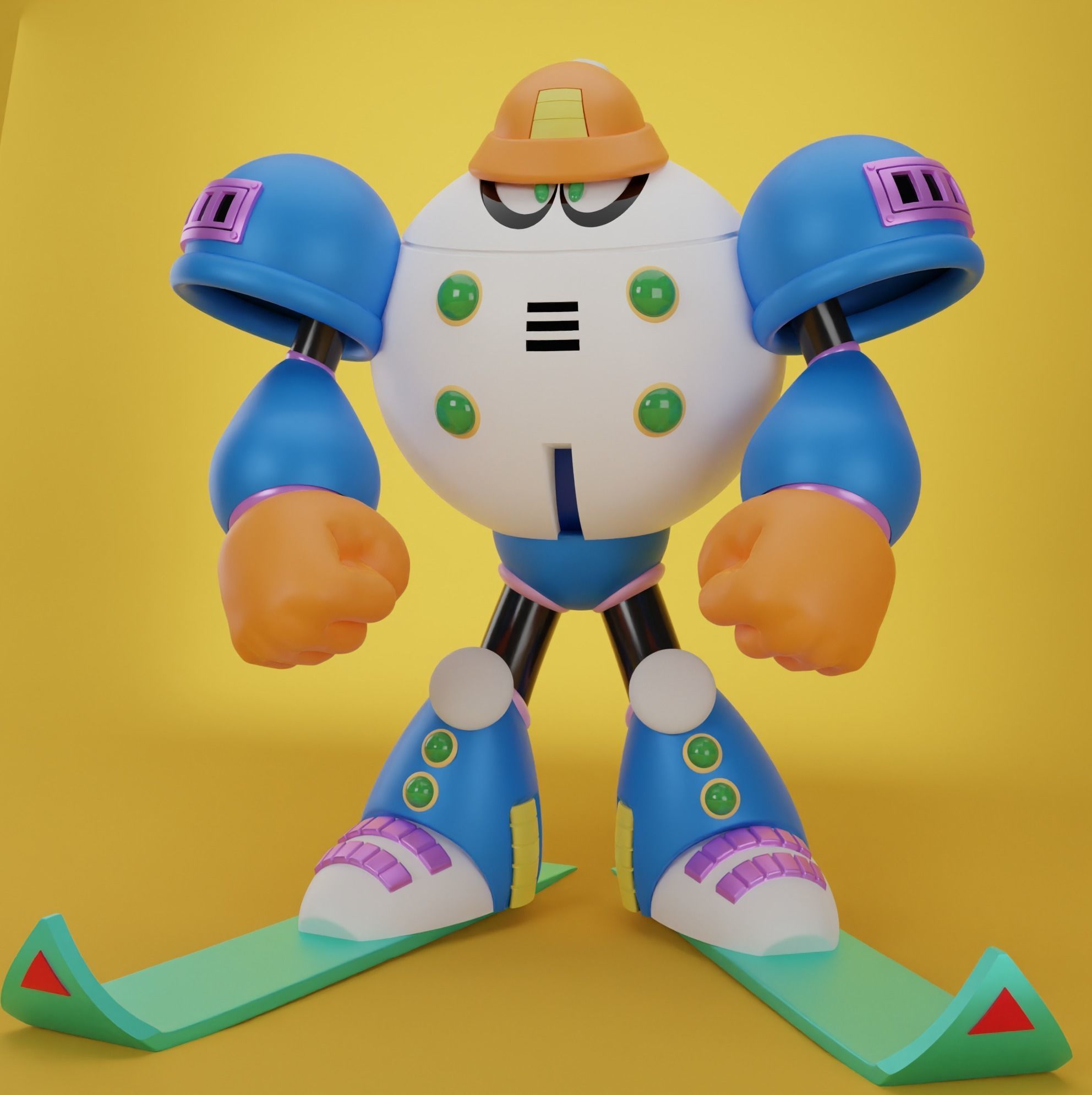 Blizzard Man Rockman Megaman famicom 8bit 3D model_4