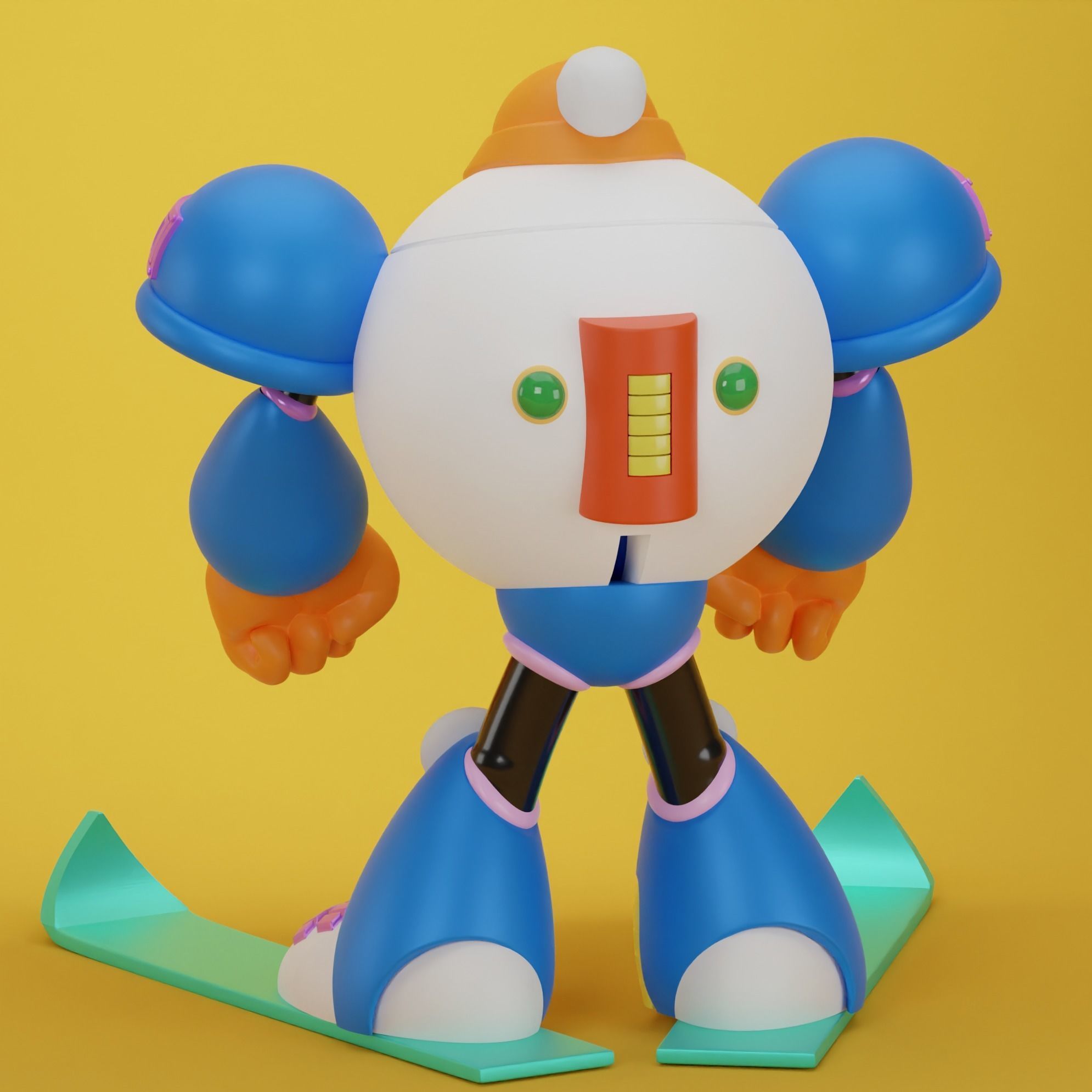Blizzard Man Rockman Megaman famicom 8bit 3D model_7