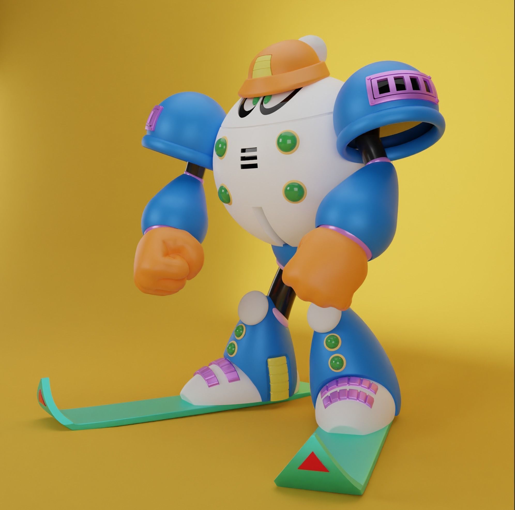 Blizzard Man Rockman Megaman famicom 8bit 3D model_6