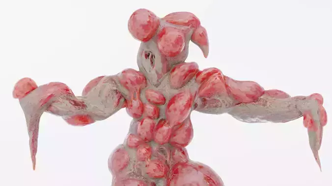 Disgusting Meat Character Low-poly 3D model