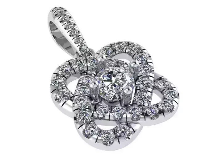 Floral Diamond Pendant 1622