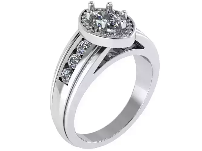 Marquise Halo Ring 1626