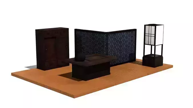 Japanese Old furniture set