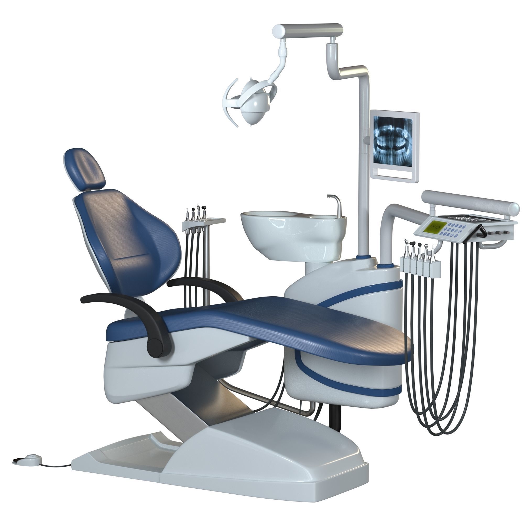 dental chair unit and equipment set 3D model | CGTrader
