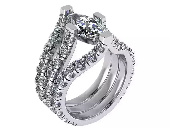 Marquise Diamond Ring 1634
