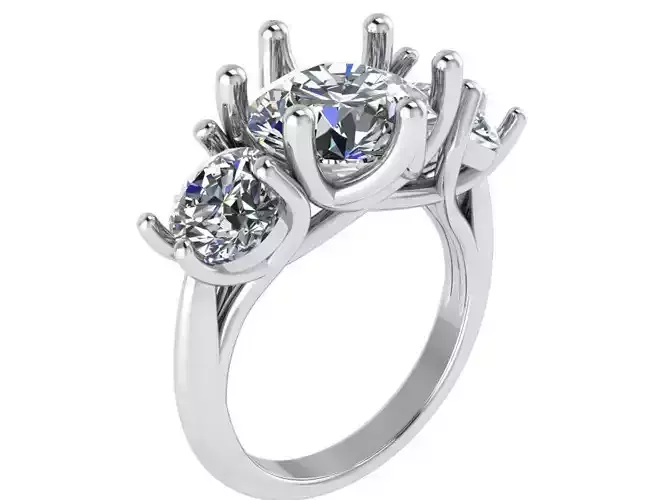 3-Stone Trellis Ring 1637