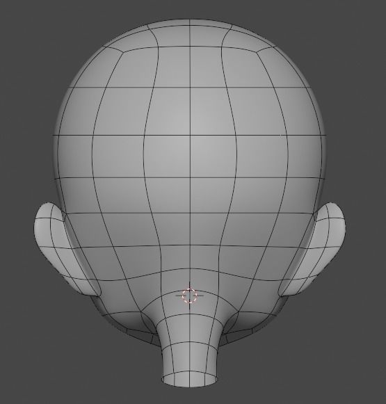 Female Anime Head 3D model_10