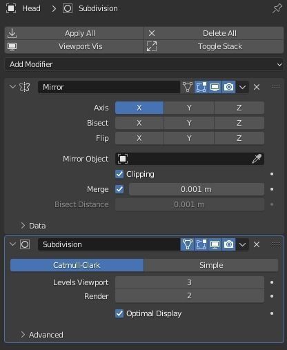 Female Anime Head 3D model_13