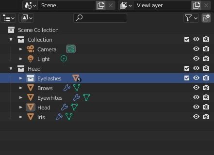 Female Anime Head 3D model_12