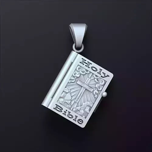 Holy Bible Book Pendant Pater Noster Prayer 3D print model Holy Bible Book Pendant Pater Noster Prayer 3D print model