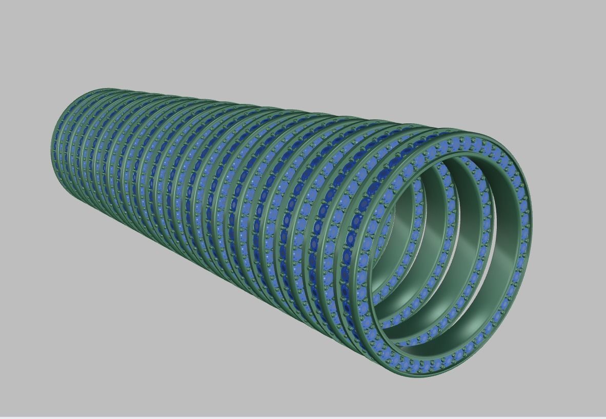 3 SIDE BRILLIANT ETERNITY RING 3D print model_10