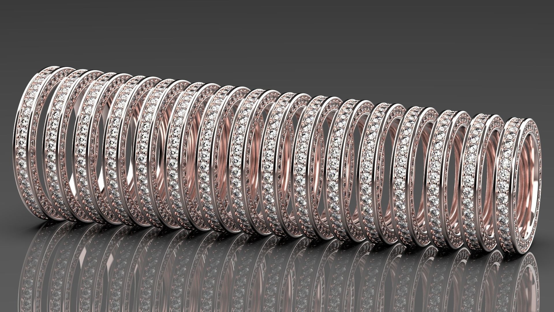3 SIDE BRILLIANT ETERNITY RING 3D print model_14