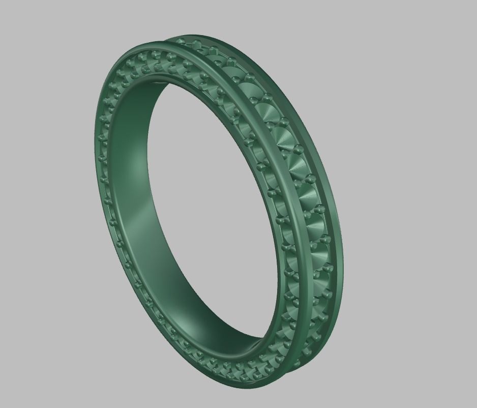 3 SIDE BRILLIANT ETERNITY RING 3D print model_5