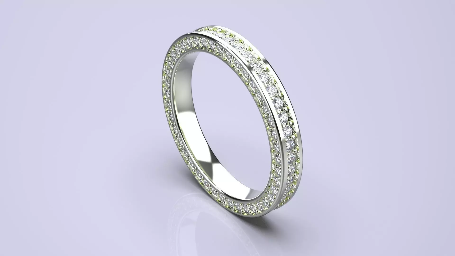 3 SIDE BRILLIANT ETERNITY RING 3D print model_0