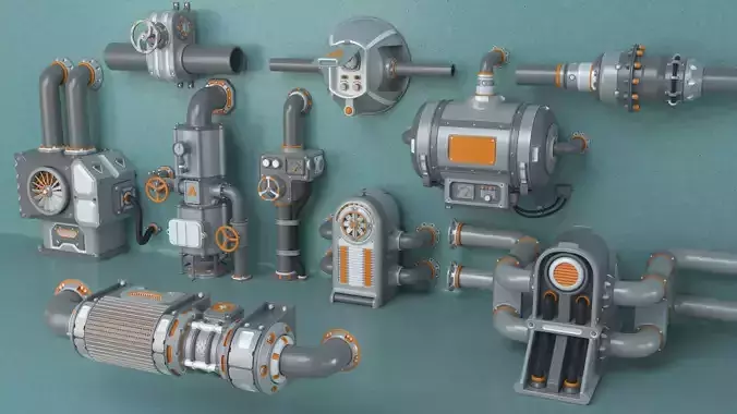 Wall Tube Mechanism Props 2 - 10 pieces