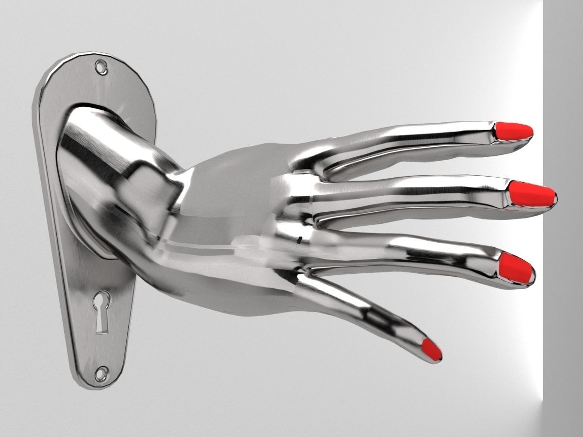 Hand Door 3D print model_4