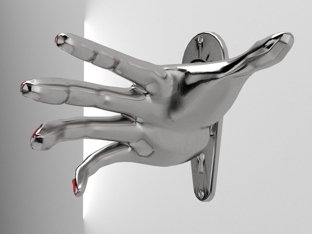 Hand Door 3D print model_6