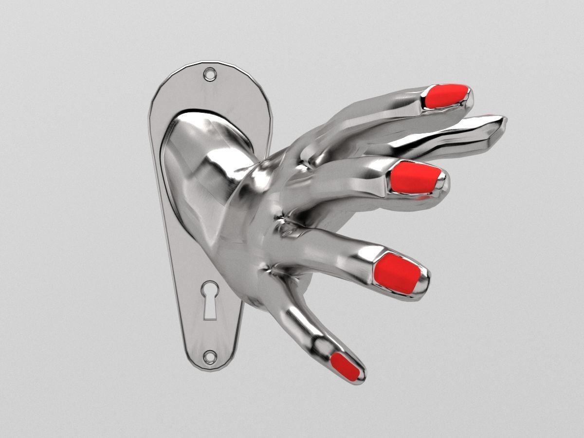 Hand Door 3D print model_5