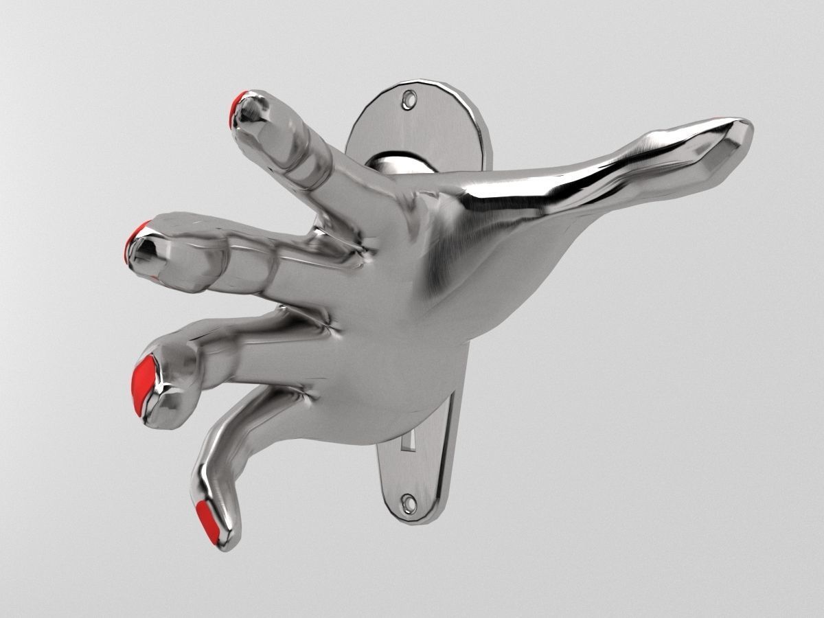 Hand Door 3D print model_3