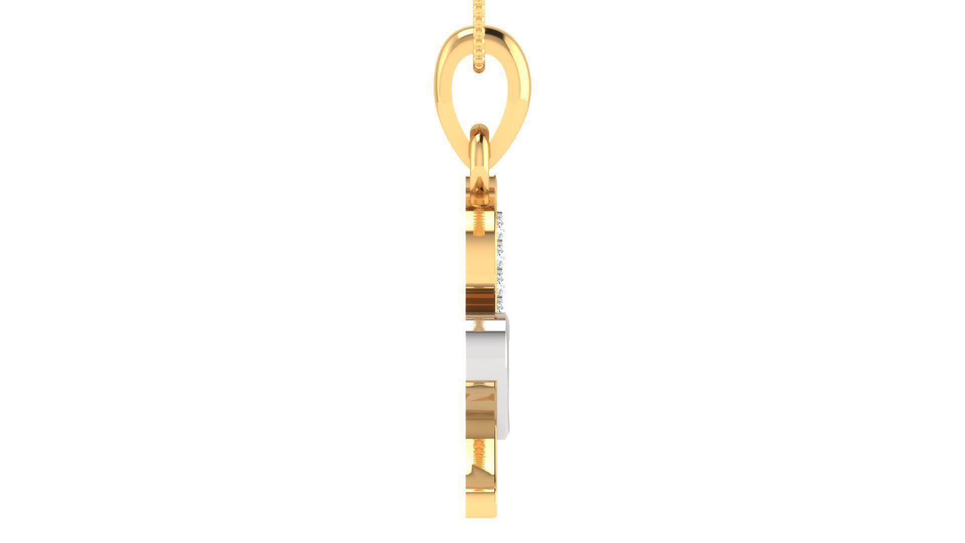 A Alphabet Pendant A Heart Pendant 3D print model_4