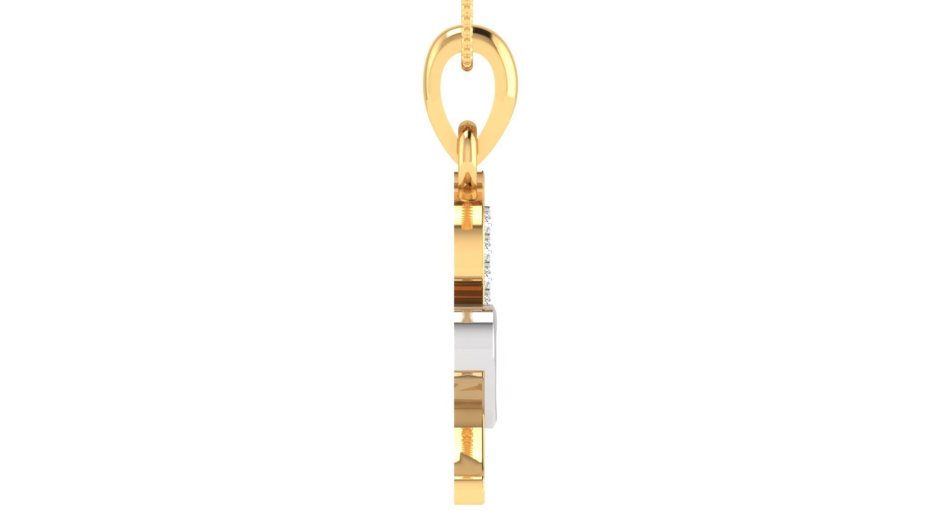 A Alphabet Pendant A Heart Pendant 3D print model_5