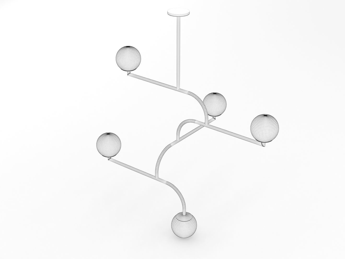 Decorative Ceiling Light Fixture 002 3D model_9