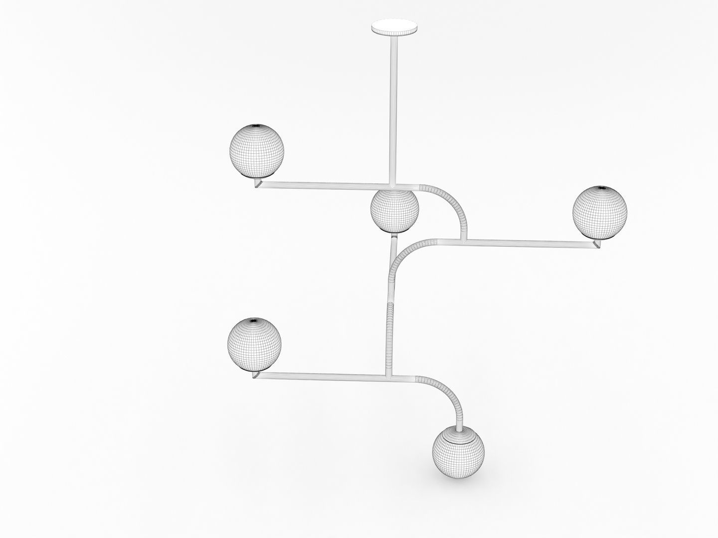 Decorative Ceiling Light Fixture 002 3D model_10