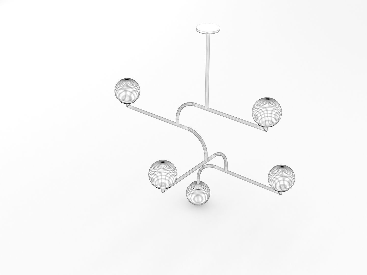 Decorative Ceiling Light Fixture 002 3D model_12