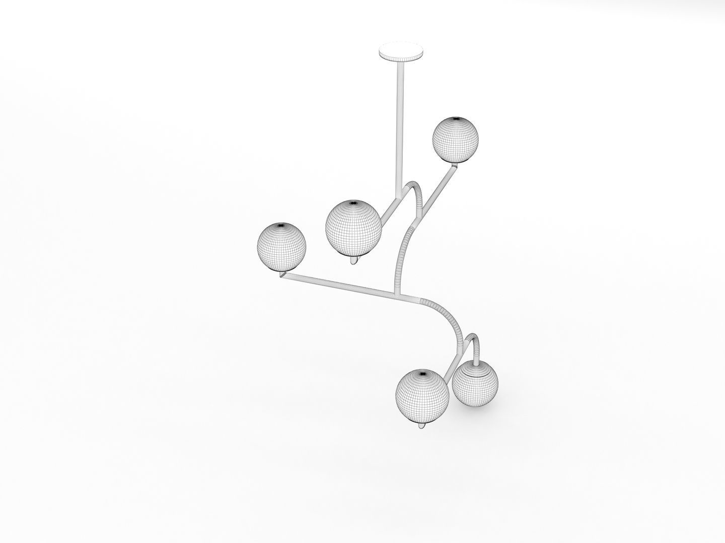 Decorative Ceiling Light Fixture 002 3D model_11