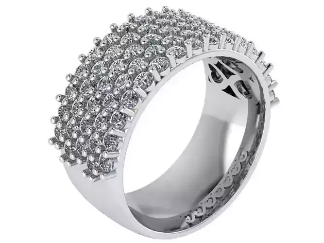 5 Row Diamond Ring 1653