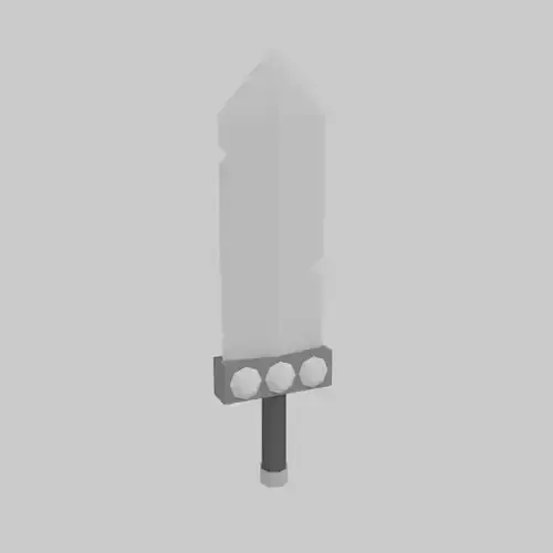 Simple Chipped Sword Low-poly 3D model